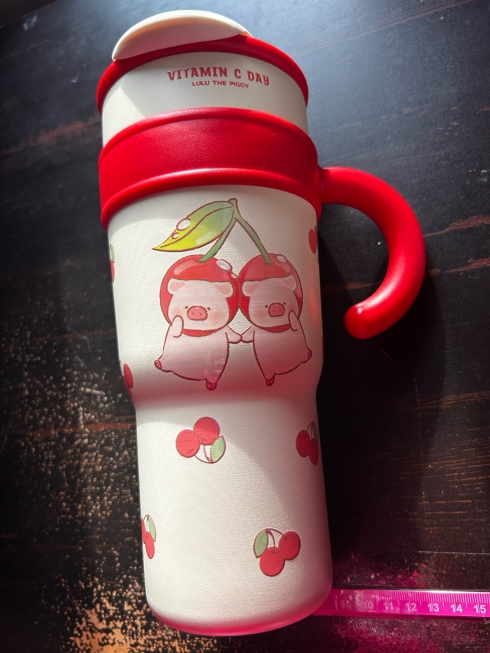 New! W/ box- Cute Lulu the Piggy Cherry Red ~40oz/1200mL tumbler water bottle